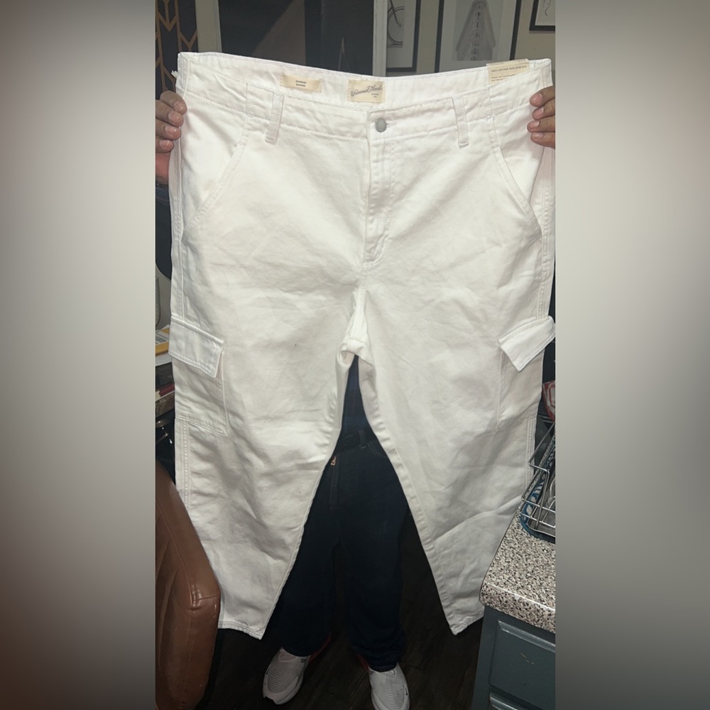 NWT target a new day sz 16 cream jeans Boyfrien tapered leg